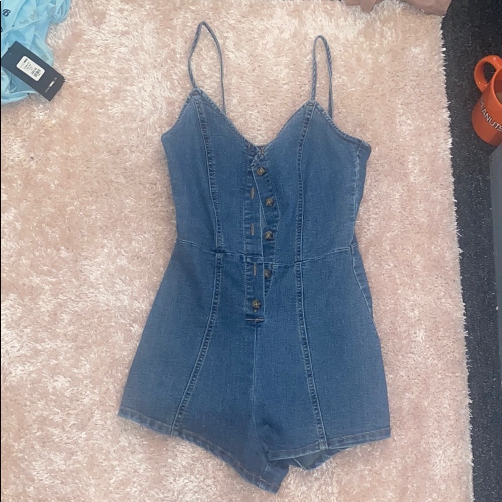 Denim romper